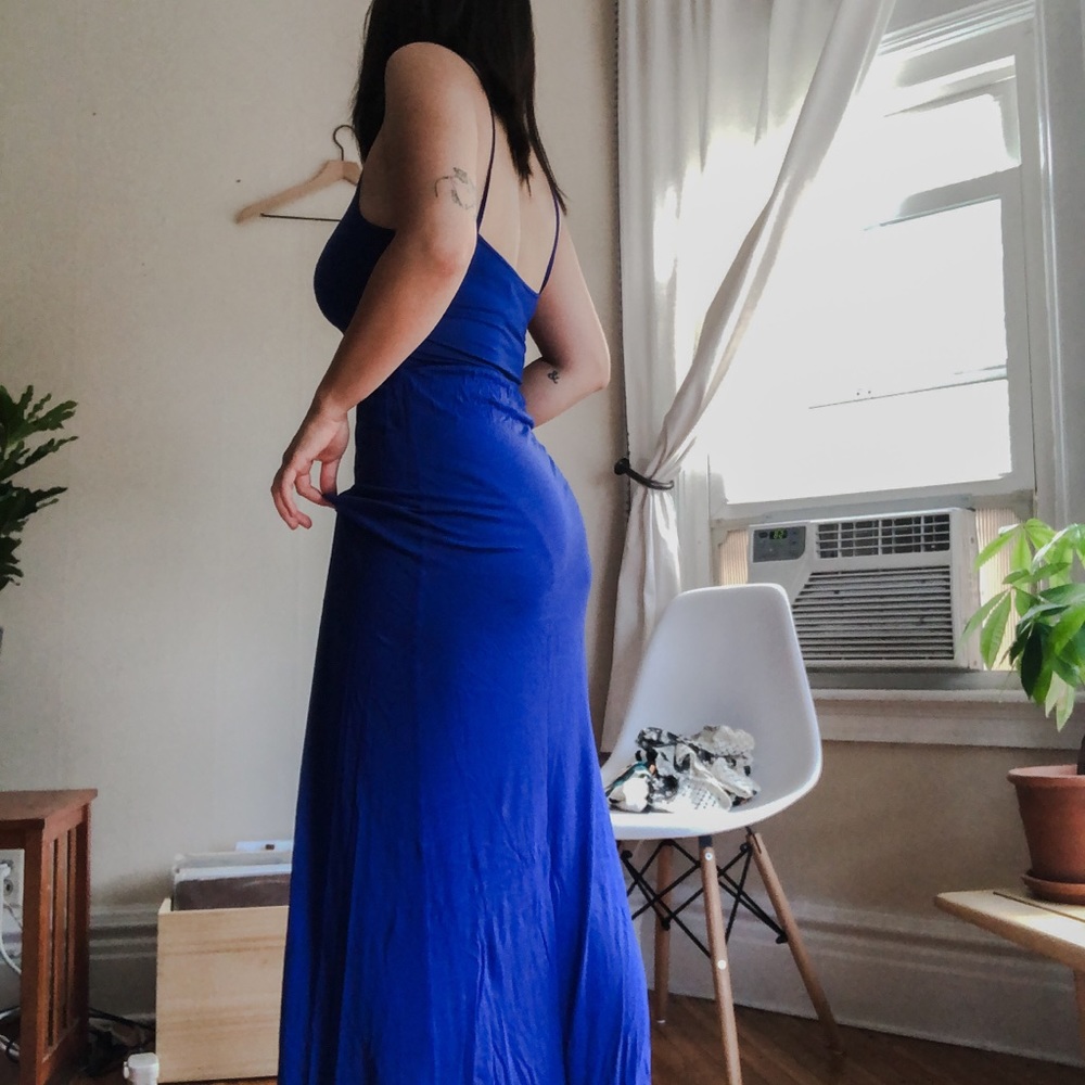 H&M Divided Royal Blue Maxi Dress